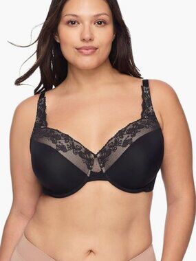 Olga Women's Plus Size Cloud 9 Underwire Contour Lace Bra Black Size 38C 10581
